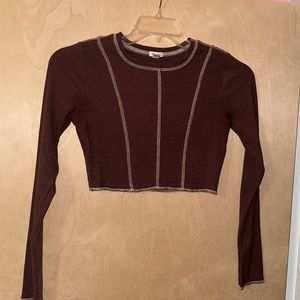 Garage Cropped Long Sleeve Shirt